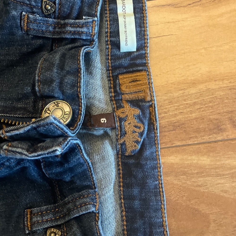 KUT Bardot crop skinny bf jeans
